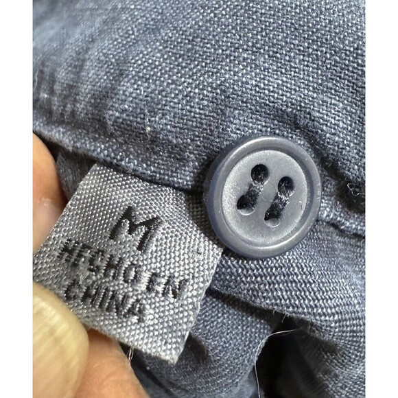 VTG Y2K Levi’s Denim Jacket Collar Button Zip Pocket Blue Dark Women - Size M - Picture 4 of 5